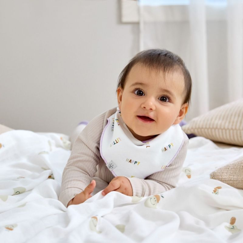 Lot de 3 langes mousseline GOTS Happy Fruits Poire (60x60 cm) Lässig Ambiance 2