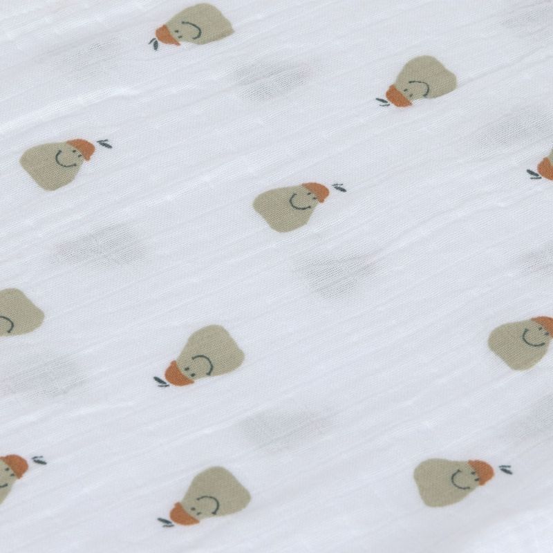 Lot de 3 langes mousseline GOTS Happy Fruits Poire (60x60 cm) Lässig Produit 4