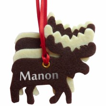 Kit décoration de Noël en feutrine rennes marrons et blancs  par Les Griottes
