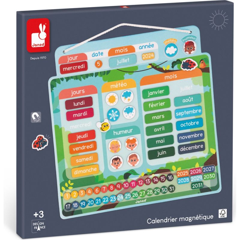 Calendrier magnétique Janod Packaging 8
