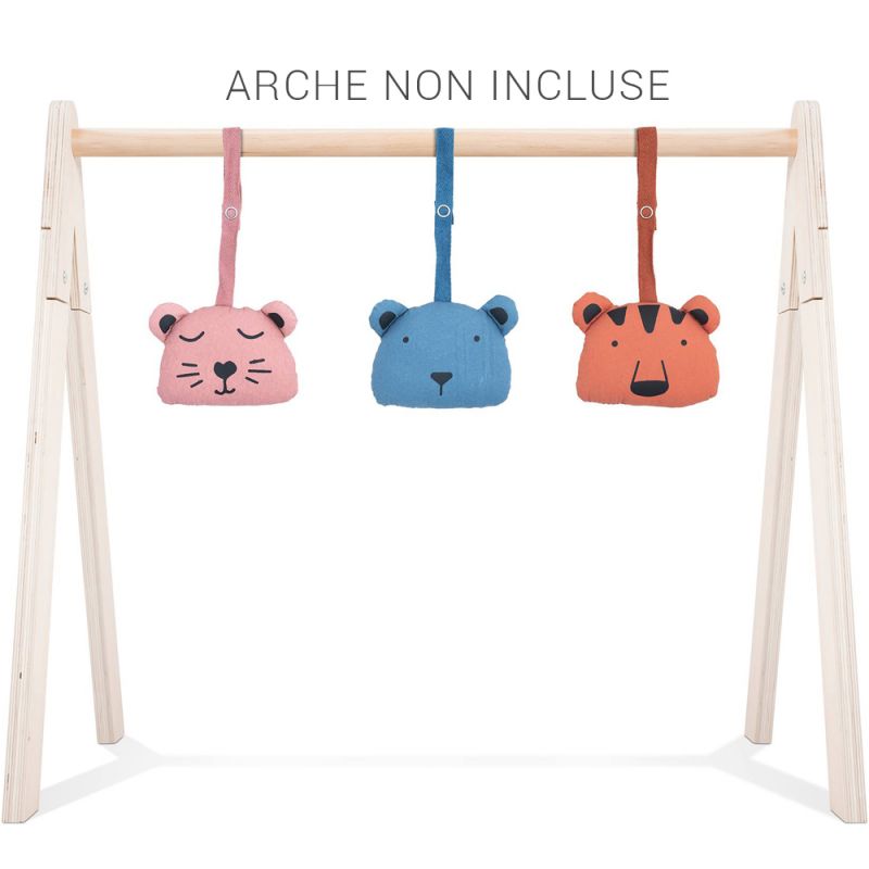 Jouets pour arche d'activités Babygym Animal club (3 pièces) Jollein