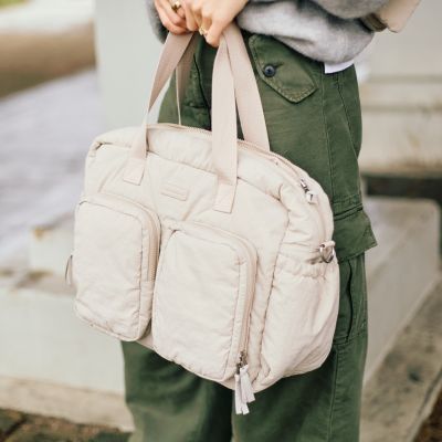 Sac à langer et pochette Mellow beige