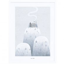 Affiche encadrée Artic dream dans la montagne (30 x 40 cm)  par Lilipinso