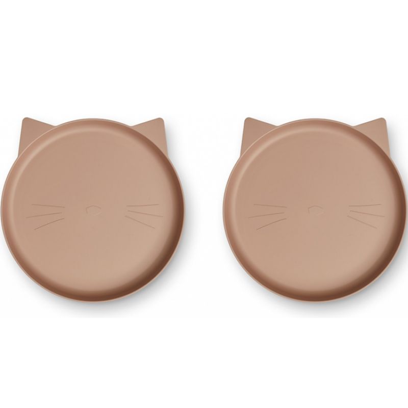 Lot de 2 assiettes Mae Cat pale tuscany Liewood