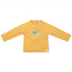 T-shirt de bain anti-UV manches longues Seashells Sunny Yellow (1-2 ans) - Little Dutch