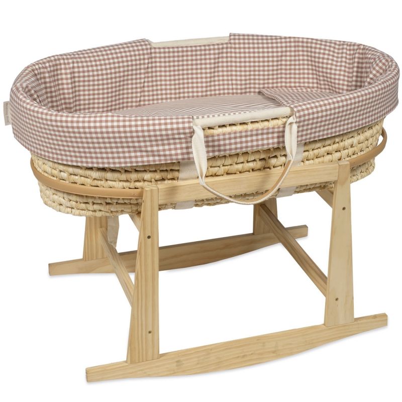 Habillage couffin Moïse Praliné Vichy Rayures Moka (TOG 2,5) Walking Mum Produit 2