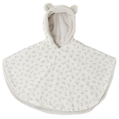 Poncho polaire Teddy Olive Bloom Babyshower