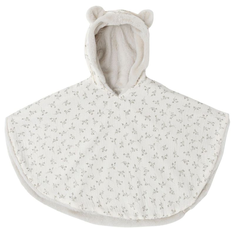 Poncho polaire Teddy Olive Bloom Babyshower Produit 1
