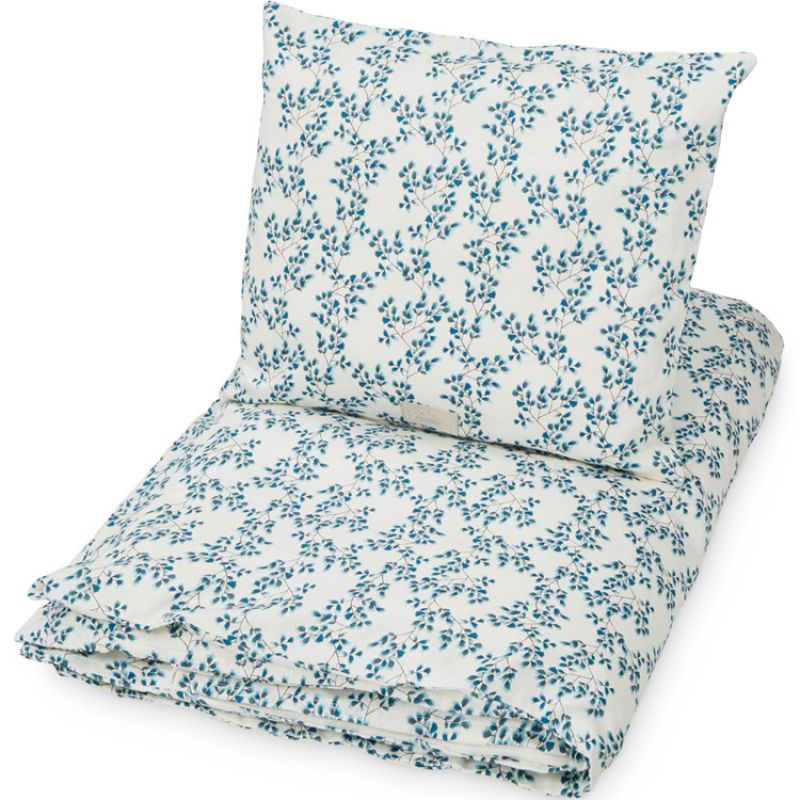 Parure de lit en coton bio Fiori bleue (100 x 140 cm) Cam Cam Copenhagen