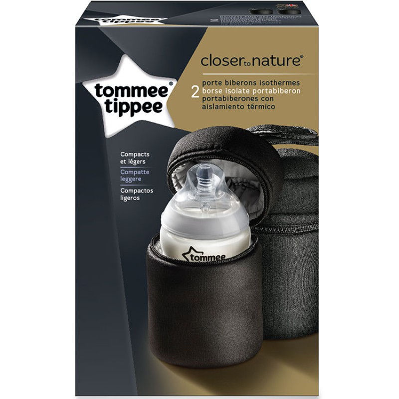 Lot de 2 porte biberons isothermes Closer to nature Tommee Tippee