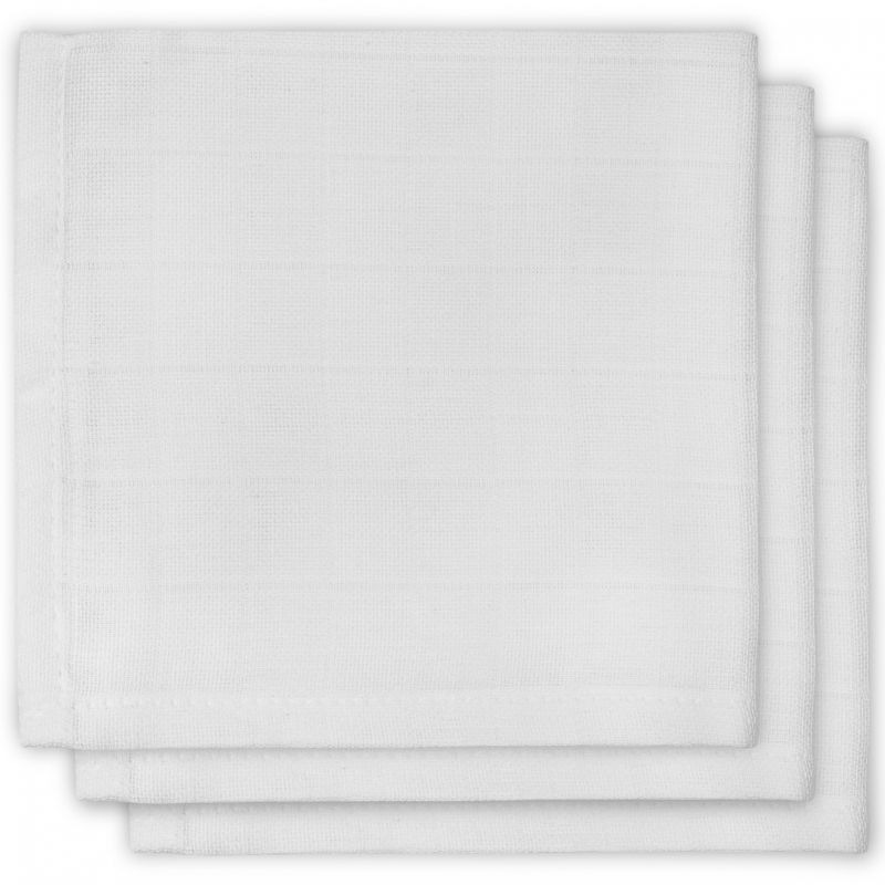 Lot de 3 essuie-mains hydrophiles blancs (31 x 31 cm) Jollein Produit 1