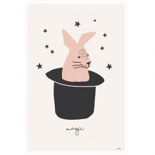 Affiche Lapin Magic rabbit (60 x 40 cm)  par Mimi'lou