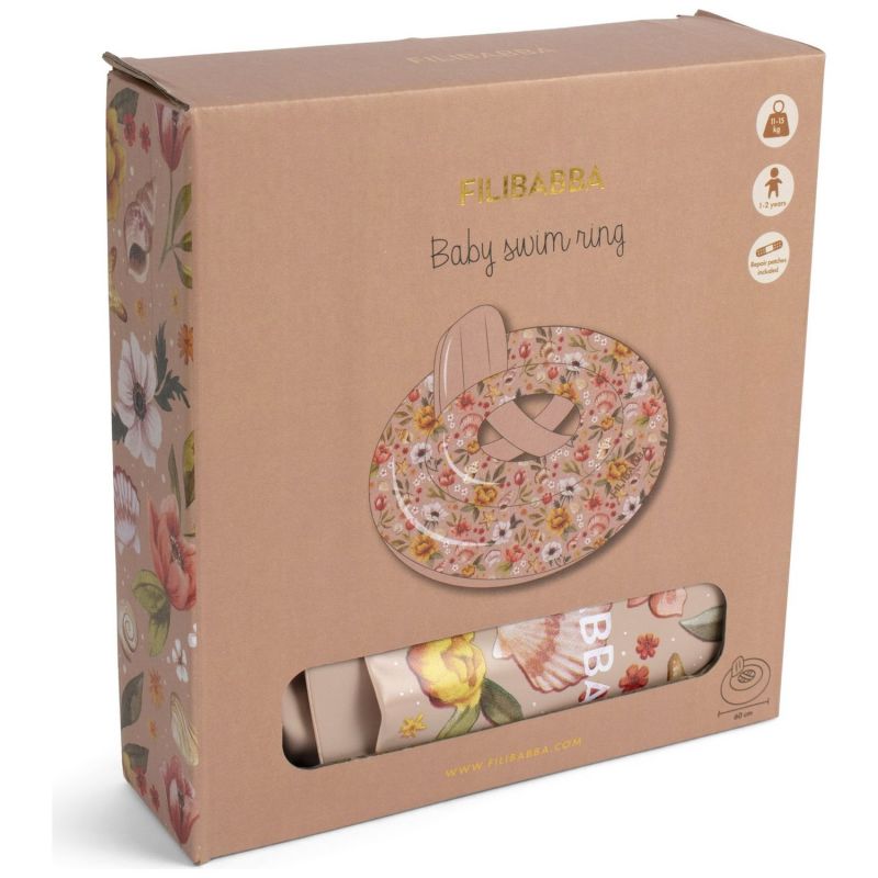 Bouée anneau de bain pour bébé Alfie Ocean Blossom Filibabba Packaging 4