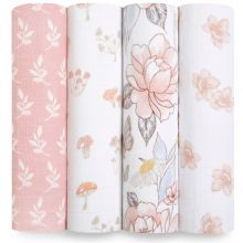 Lot de 4 maxi langes en coton bio Earthly (120 x 120 cm)  par aden + anais