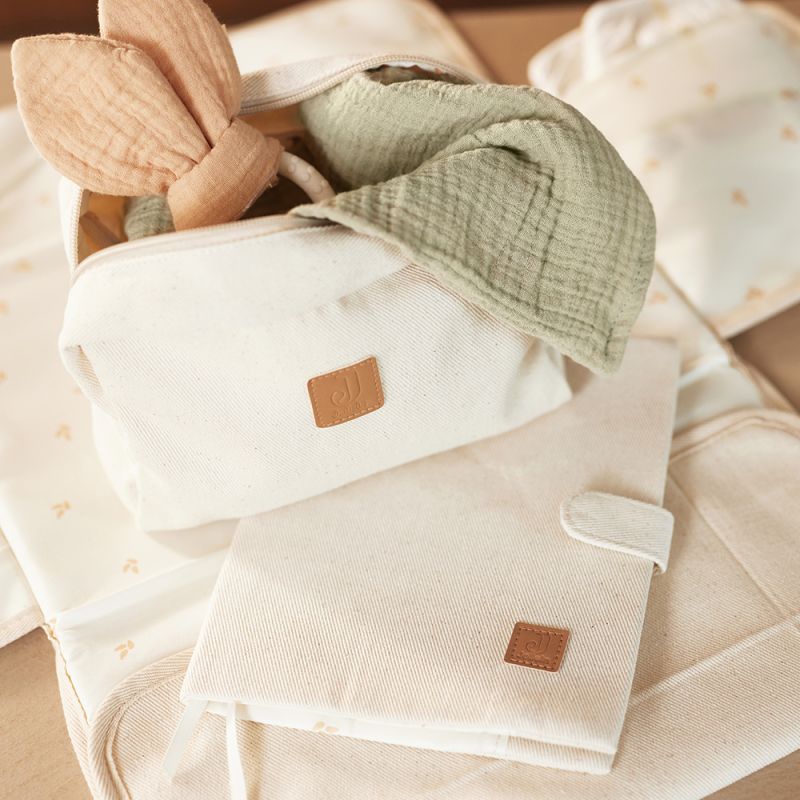Lot de 2 maxi-langes en coton Olive Green-Ivory (115 x 115 cm) - Reconditionné Jollein Produit 2