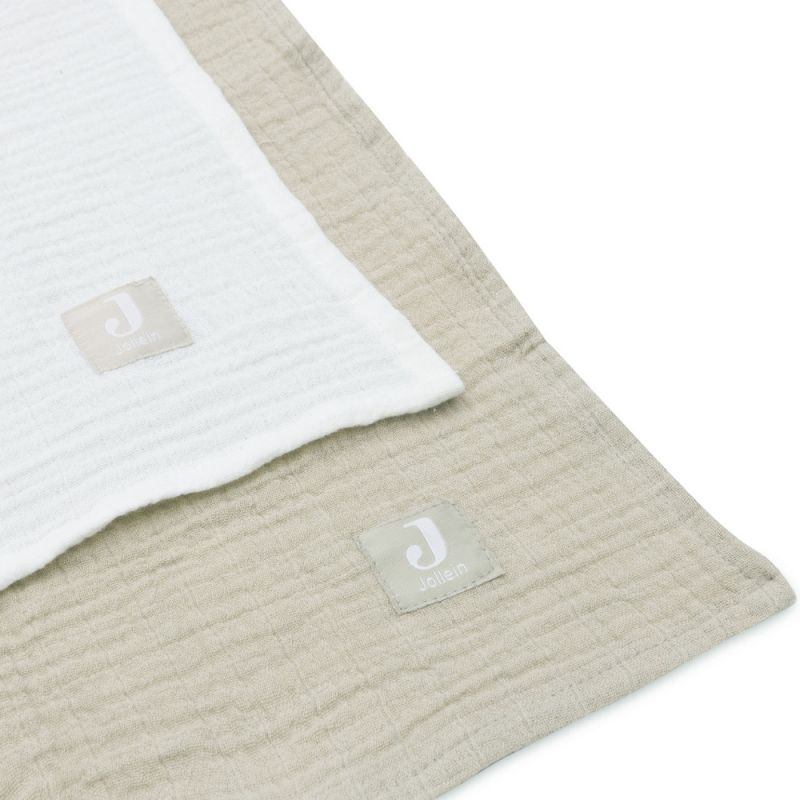 Lot de 2 maxi-langes en coton Olive Green-Ivory (115 x 115 cm) - Reconditionné Jollein Produit 5