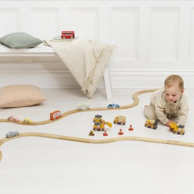 Lot de 7 voitures New-Yorkaises en bois FSC