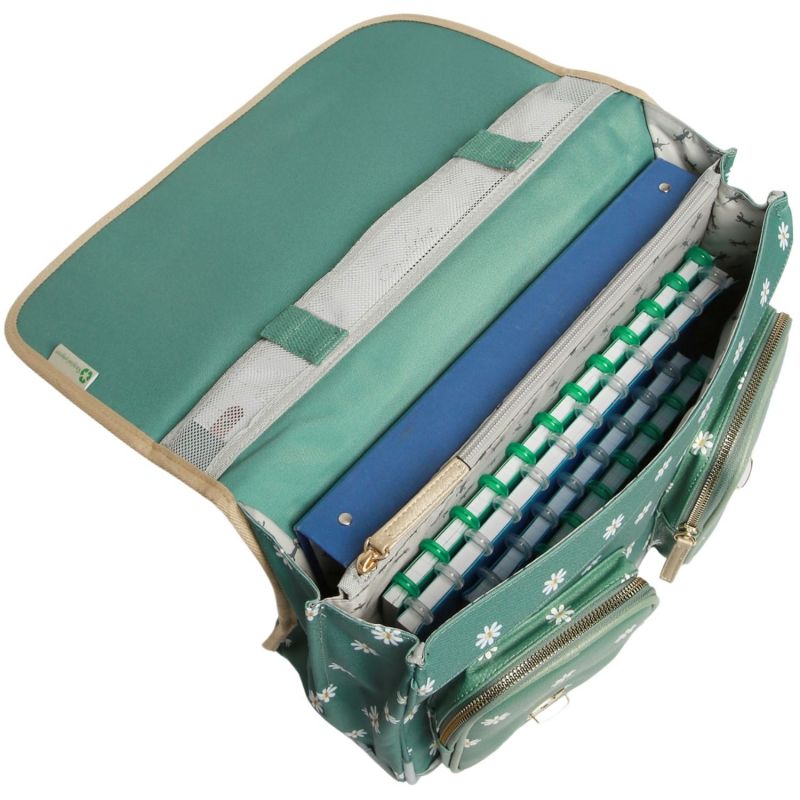 Cartable A4 primaire Green Marguerite (38 cm) Caméléon Produit ouvert 5