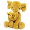 Peluche Eléphant maman et bébé Les Ptipotos Moutarde (35 cm) Les Déglingos Produit 3