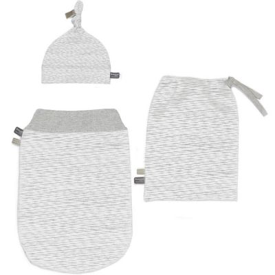 Ensemble sac de nuit bustier, bonnet et sac Cocoon gris (0-3 mois) Snoozebaby