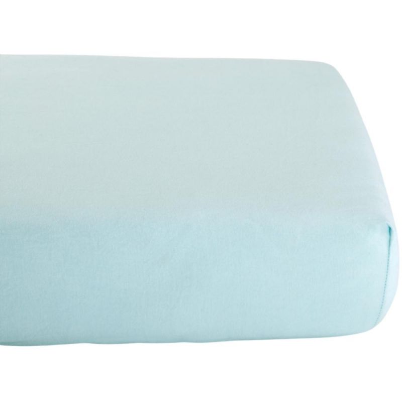 Drap housse en coton bio Bleu céladon (60 x 120 cm) Kadolis Produit 1 grande taille