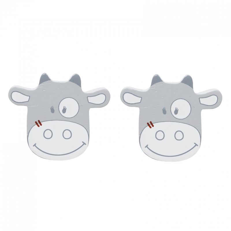 Poignées grises pour commode ou armoire bébé Lolita (lot de 2) Noukie's