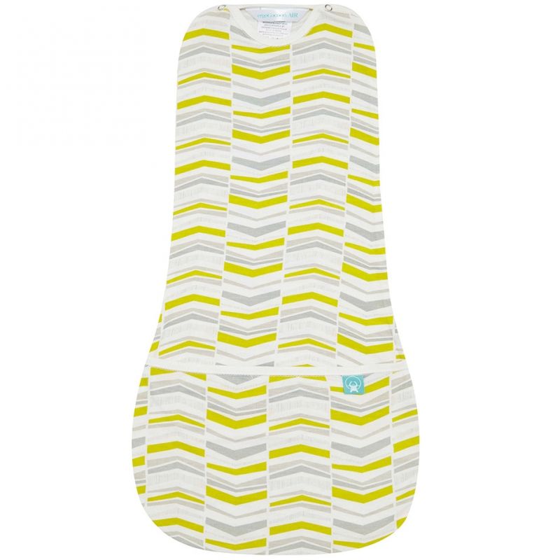 Gigoteuse d'emmaillotage été Bamboo AirCocoon chevron vert (70 cm) ErgoPouch
