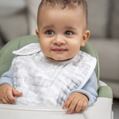 Bavoir bébé - réglable 0 à 12 mois - 100% coton Bio GOTS