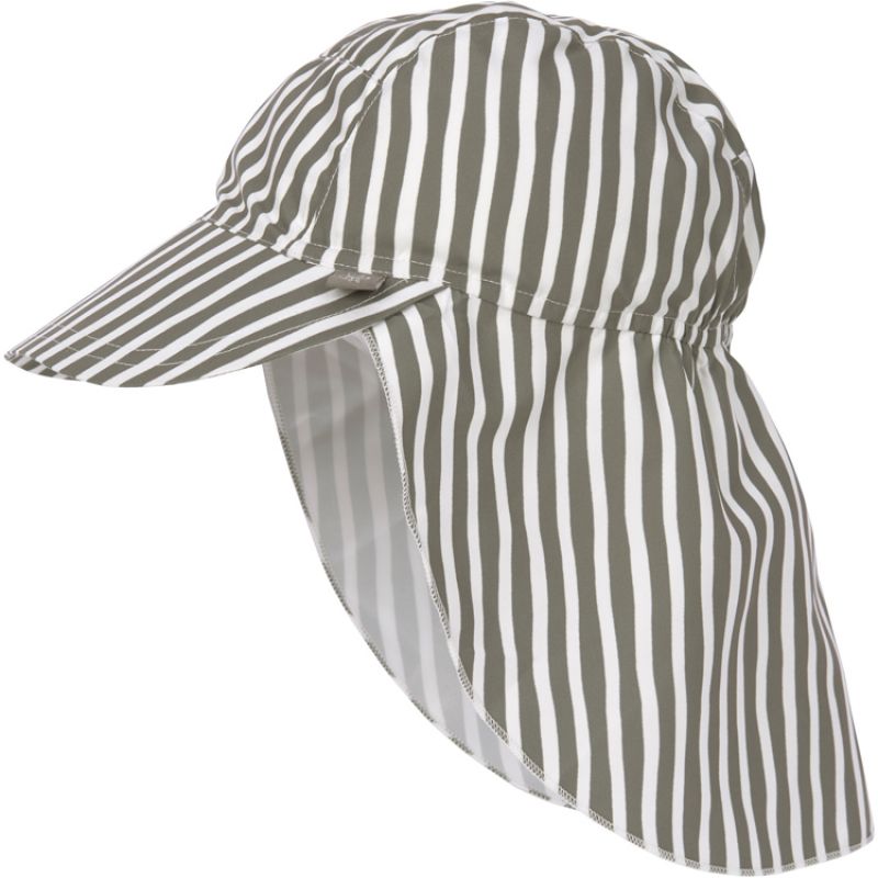 Casquette anti-UV rayé olive (3-6 mois) Lässig