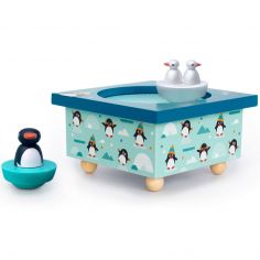 Boîte à musique magnétique famille pingouins