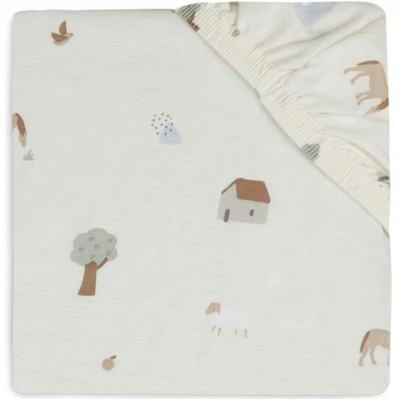 Drap housse en coton Farm (60 x 120 cm) Jollein