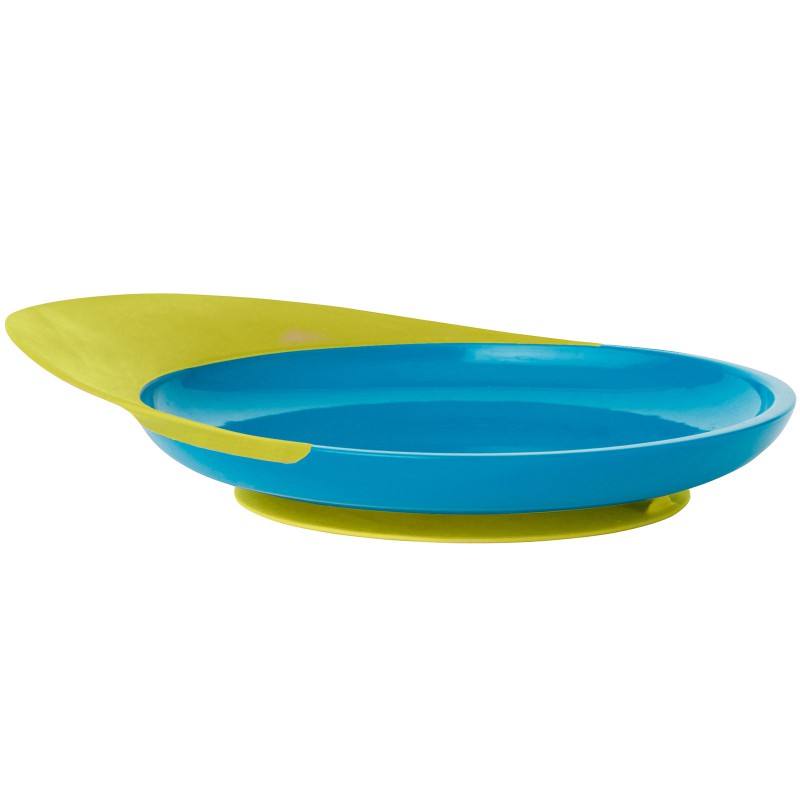 Assiette ventouse Catch plate vert et bleu Boon