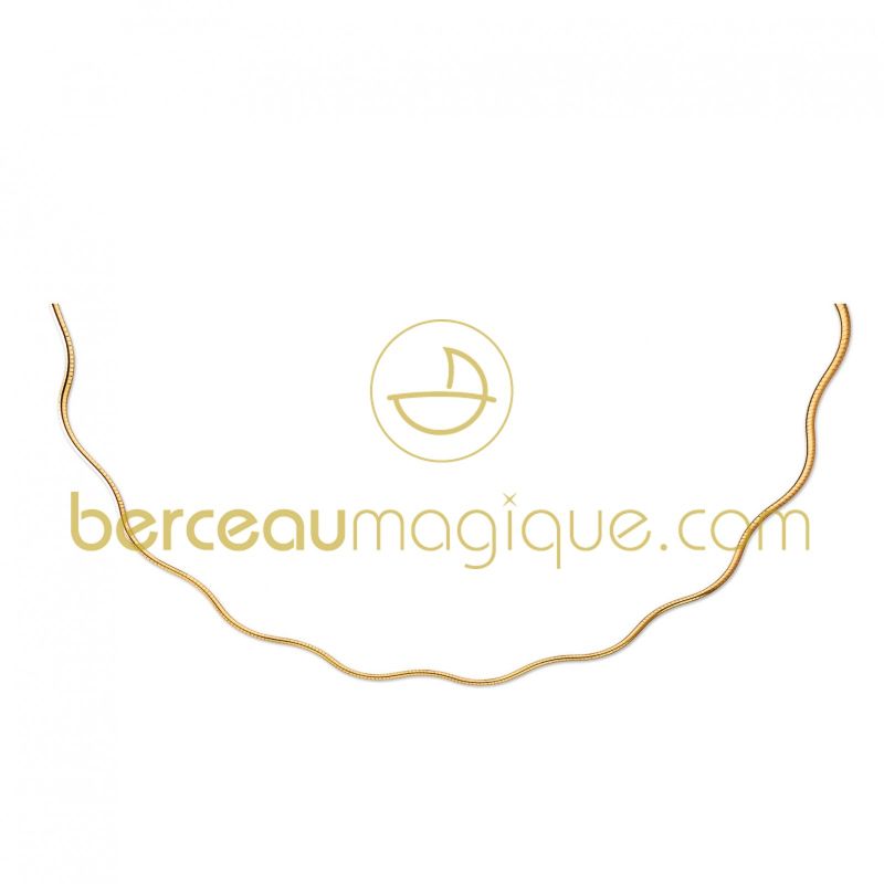 Collier maille oméga ondulée plate (or jaune 750°) Berceau magique bijoux
