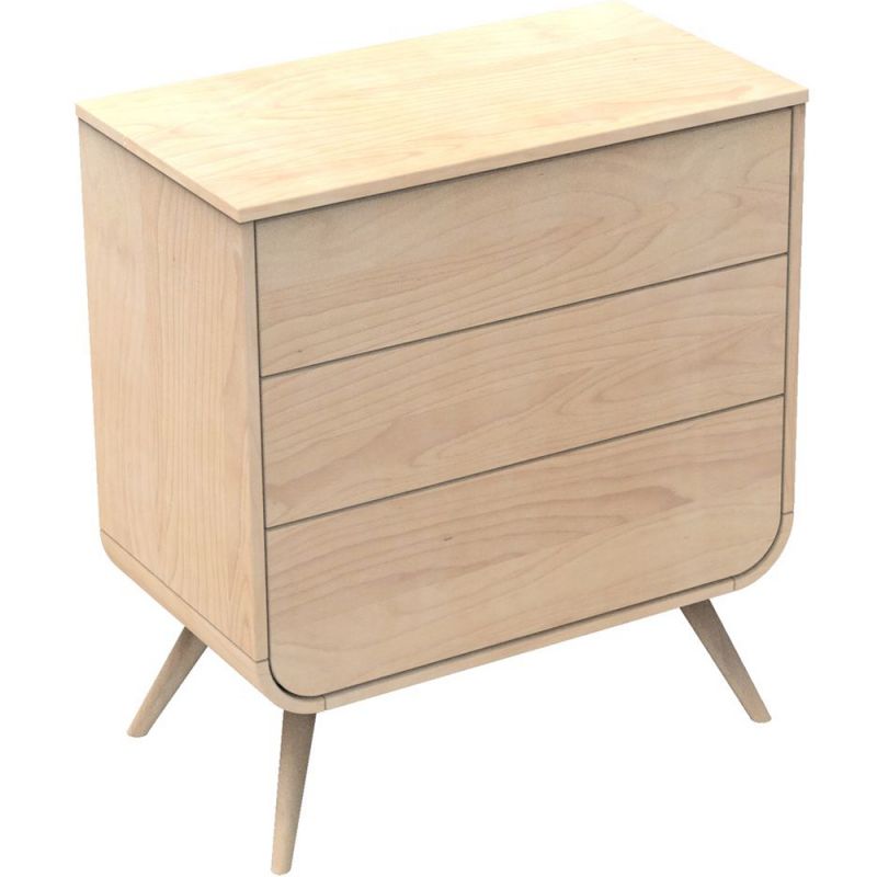 Commode 3 tiroirs Galopin bois pieds bois Sauthon Original