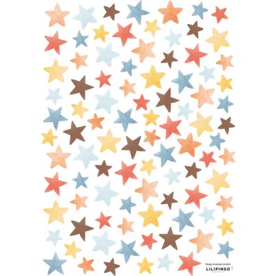 Planche de stickers A3 Colorful Stars  par Lilipinso