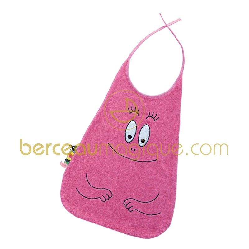 Bavoir 2ème âge forme Barbapapa rose Babycalin