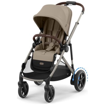 Poussette avec assistance électrique eGazelle S Almond Beige Cybex