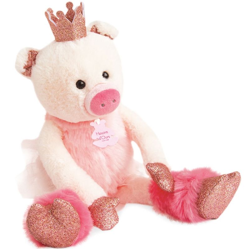 Peluche Rosette le cochon Happy Family (35 cm) Histoire d'Ours