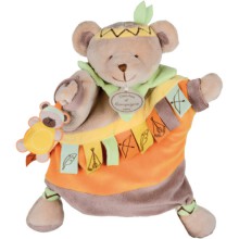 Doudou marionnette étiquette ours (23 cm)  par Doudou et Compagnie