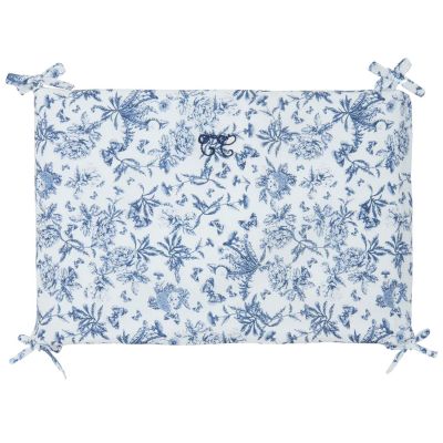 Tour de lit adaptable Toile de Jouy bleu Tartine et Chocolat