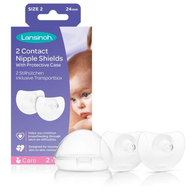 Lot de 2 bouts de sein contact T2 (24 mm) Lansinoh