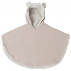 Poncho polaire Teddy Latte Powder - Babyshower