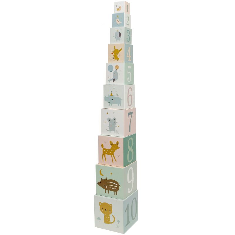 Cubes empilables Forest friends (10 cubes) Petit Monkey