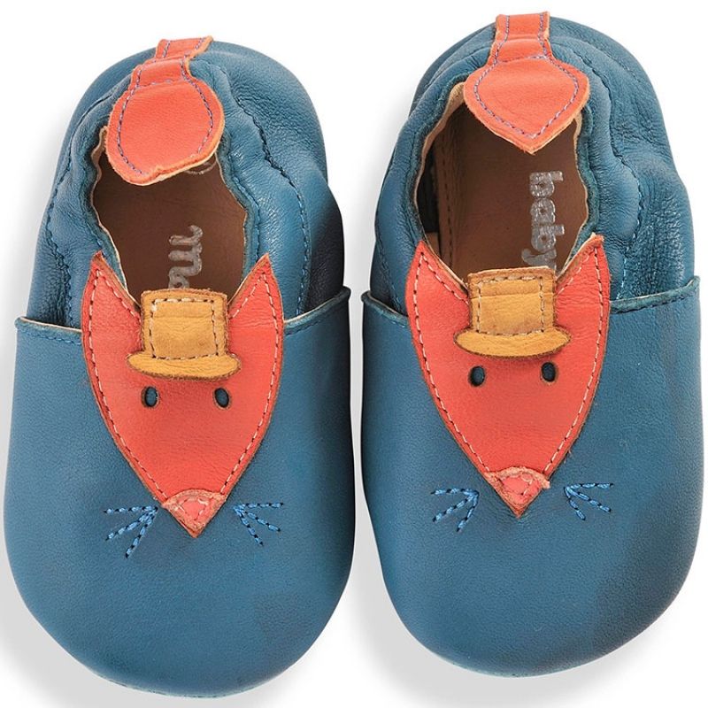 Chaussons en cuir renard Les Tartempois (6-12 mois) Moulin Roty