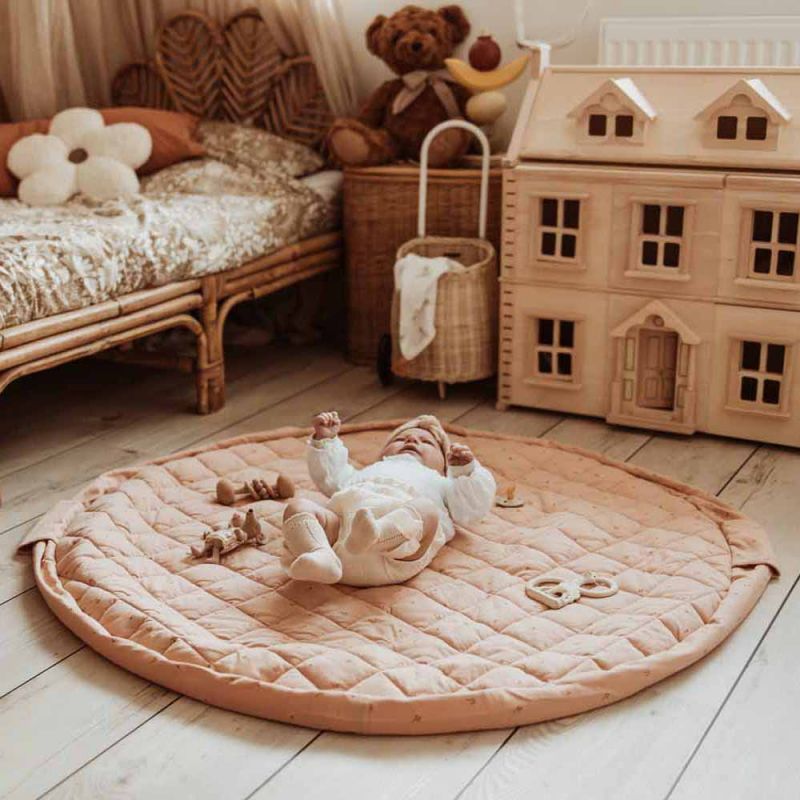 Tapis de jeu 2 en 1 Noomad Organic Soft Fleuri Play&Go Ambiance 5