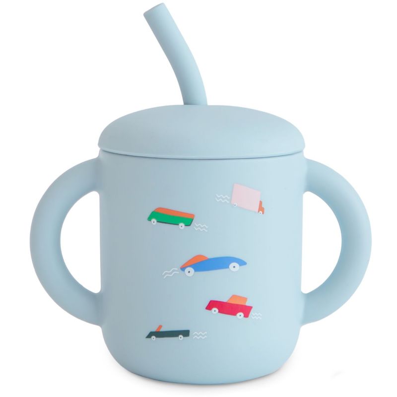 Tasse à paille Retro Cars Mushie Produit 1