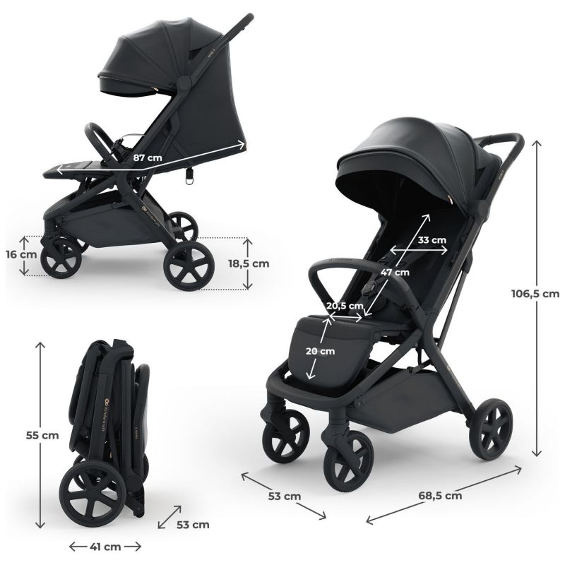 Poussette Nubi 3 Midnight Black Kinderkraft Produit 8