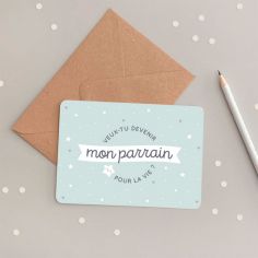 Carte demande Veux-tu devenir mon parrain