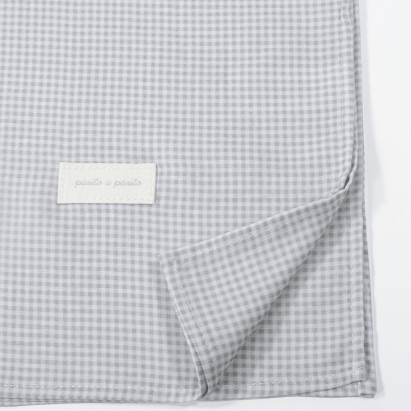 Drap housse pour nacelle et Lange Little Bloom Vichy Gris Pasito a pasito Produit 6