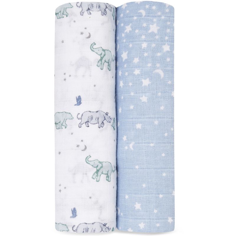Lot de 2 maxi langes en coton Rising Star (120 x 120 cm) aden + anais